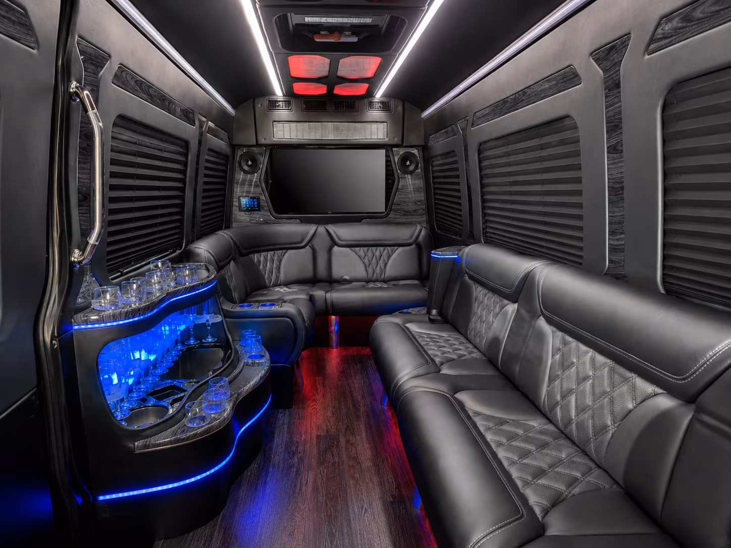 bedford prom transportation onboard seating