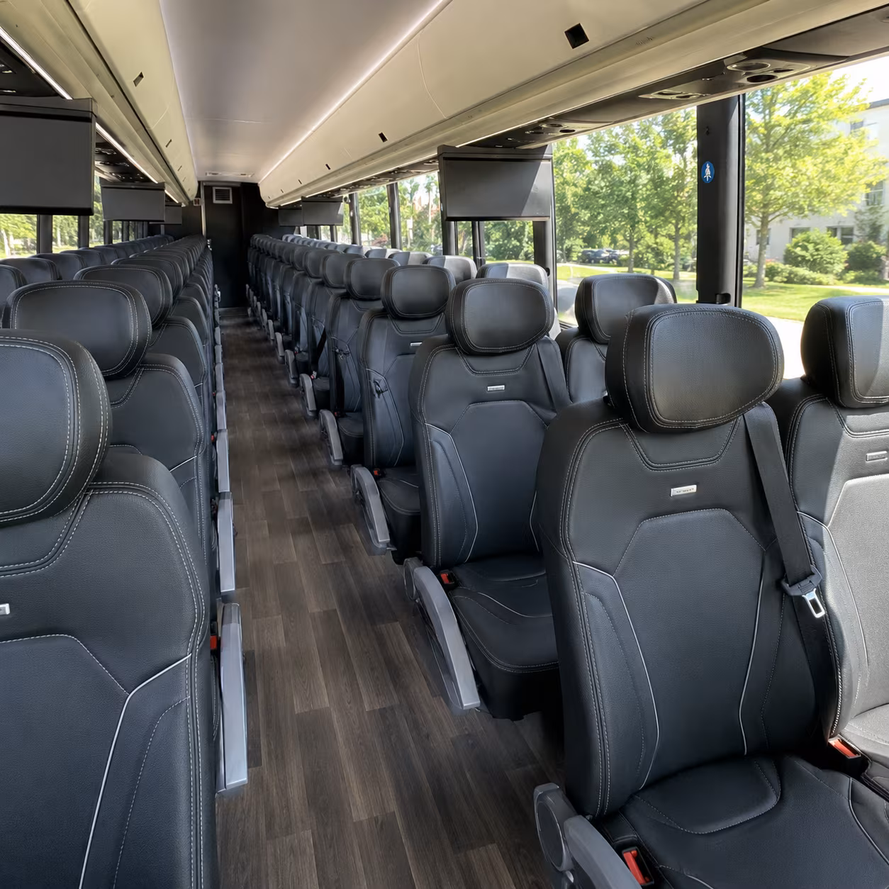 bedford sporting event transportation onboard seating