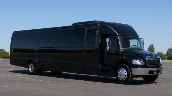 Exterior of Charter Bus Company Bedford's 18 Passenger Minibus in Bedford