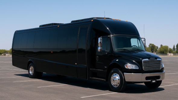 Exterior of Charter Bus Company Bedford's 20 Passenger Mini bus in Bedford