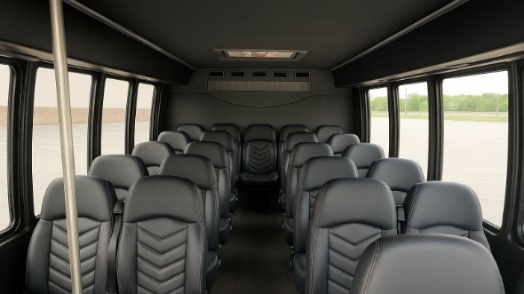 Interior of Charter Bus Company Bedford's 20 Passenger Mini bus in Bedford