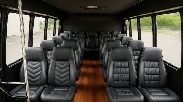 Interior of Charter Bus Company Bedford's 25 Passenger Mini bus in Bedford