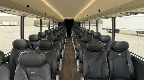 Interior of Charter Bus Company Bedford's 35 Passenger Minibus in Bedford
