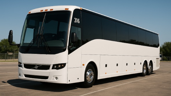 Exterior of Charter Bus Company Bedford's 50 Passenger Charter Bus in Bedford
