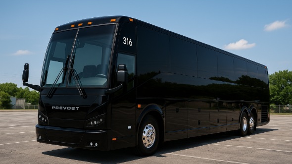 Exterior of Charter Bus Company Euless's 54 Passenger Charter Bus in Euless
