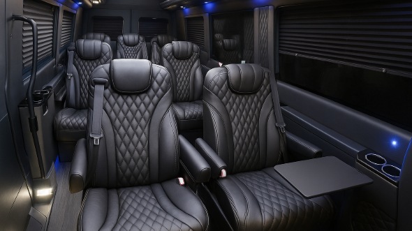 bedford sprinter van with driver interior